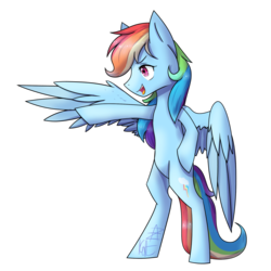 Size: 1600x1600 | Tagged: safe, artist:myralilth, rainbow dash, pony, g4, bipedal, female, solo