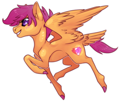 Size: 1280x1072 | Tagged: safe, artist:cayzhuli, scootaloo, g4, cutie mark, female, simple background, solo, the cmc's cutie marks, transparent background