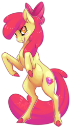 Size: 1067x1920 | Tagged: safe, artist:cayzhuli, apple bloom, g4, cutie mark, female, simple background, solo, the cmc's cutie marks, transparent background