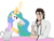 Size: 1000x767 | Tagged: safe, artist:unbiased philosopher, princess celestia, g4, aizen sousuke, bleach (manga), crossover, food, simple background, sitting, smiling, tea, the plan, this tag is also part of my plan, transparent background