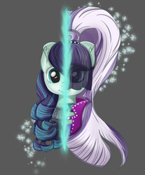 Size: 3900x4700 | Tagged: safe, artist:bratzoid, coloratura, g4, countess coloratura, female, looking at you, rara, smiling, solo, two sides