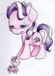 Size: 1455x1999 | Tagged: safe, artist:cutepencilcase, diamond tiara, g4, female, solo, traditional art