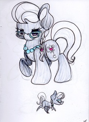 Size: 1455x1999 | Tagged: safe, artist:cutepencilcase, silver spoon, g4, female, solo, traditional art