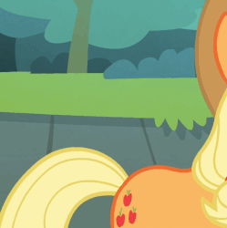 Size: 479x480 | Tagged: safe, screencap, applejack, pinkie pie, pony, g4, pinkie apple pie, animated, cute, diapinkes, female, perfect loop, solo focus, wide eyes