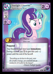 Size: 357x500 | Tagged: safe, enterplay, starlight glimmer, pony, unicorn, g4, marks in time, my little pony collectible card game, ccg, female, horn, mare, merchandise