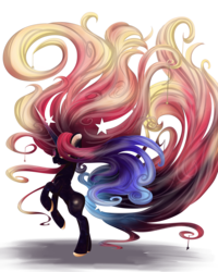 Size: 4000x5000 | Tagged: safe, artist:bratzoid, oc, oc only, oc:ethereal, absurd resolution, ethereal mane, solo