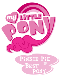 Size: 1599x2039 | Tagged: safe, artist:jamescorck, edit, pinkie pie, g4, best pony, best pony logo, logo, logo edit, logo parody, my little pony logo, simple background, transparent background, vector