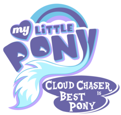 Size: 1837x1749 | Tagged: safe, artist:jamescorck, edit, cloudchaser, g4, best pony, best pony logo, logo, logo edit, my little pony logo, simple background, transparent background