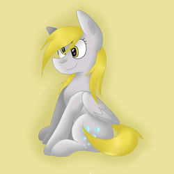 Size: 1024x1024 | Tagged: safe, artist:despotshy, derpy hooves, pegasus, pony, g4, female, mare, sitting, solo