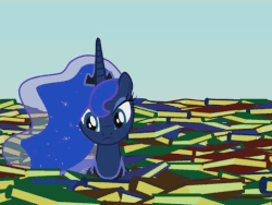 Size: 512x384 | Tagged: safe, artist:agrol, princess luna, twilight sparkle, alicorn, pony, shark, in your dream, g4, adorkable, animated, behaving like a shark, book, bookhorse, bookshark, cute, dork, dream walker luna, female, frown, gimp, hat, mare, mouth hold, nom, sea of books, shark fin, shrunken pupils, silly, silly pony, smiling, that pony sure does love books, twiabetes, twilight sharkle, unamused, wide eyes, youtube link