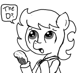 Size: 640x600 | Tagged: safe, artist:ficficponyfic, oc, oc only, oc:ruby rouge, earth pony, pony, colt quest, alphabet, child, cyoa, female, filly, foal, food, innocent, knife, learning, out of context, potato, story included, tomboy