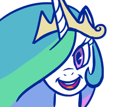 Size: 500x417 | Tagged: safe, artist:reuniclus, princess celestia, g4, female, portrait, smiling, solo