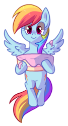 Size: 393x729 | Tagged: safe, artist:reuniclus, rainbow dash, g4, cake, female, flying, food, simple background, solo, transparent background