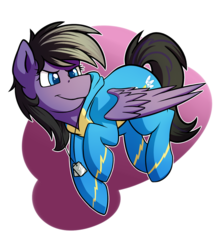 Size: 1500x1700 | Tagged: safe, artist:rubywave32, oc, oc only, oc:stormblaze, commission, solo, wonderbolts uniform