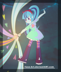 Size: 3899x4581 | Tagged: safe, artist:minusclass, sonata dusk, equestria girls, g4, my little pony equestria girls: rainbow rocks, clothes, cosplay, costume, female, socks, solo, sonata butterfly, star butterfly, star vs the forces of evil, striped socks