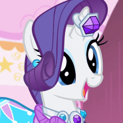 Size: 453x453 | Tagged: safe, screencap, rarity, pony, g4, season 4, simple ways, animated, clothes, cute, dress, female, horn, horn ring, jewelry, necklace, perfect loop, raribetes, smiling, solo, talking