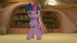 Size: 480x270 | Tagged: safe, artist:argodaemon, twilight sparkle, alicorn, dolphin, pony, g4, 3d, abuse, animated, book, bookshelf, context is for the weak, everybody do the flop, female, flailing, frown, funny, funny as hell, horn, library, mare, oh dear god, on back, on side, open mouth, ouch, pure unfiltered evil, raised hoof, smiling, solo, source filmmaker, talking, twilight sparkle (alicorn), twilybuse, violence, wat, wide eyes, wings, youtube link, youtube source