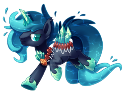 Size: 1024x775 | Tagged: safe, artist:centchi, oc, oc only, oc:crystal tranquility, solo, watermark