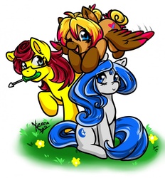 Size: 1188x1280 | Tagged: safe, artist:xizana, oc, oc only, earth pony, pegasus, pony, mouth hold, screwdriver