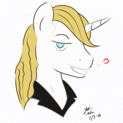 Size: 549x550 | Tagged: safe, artist:noxdrachen, prince blueblood, g4, male, smiling, solo