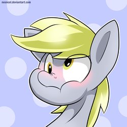 Size: 1024x1024 | Tagged: safe, artist:neoncel, derpy hooves, pegasus, pony, g4, female, mare, nose wrinkle, solo