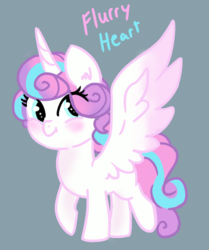 Size: 580x693 | Tagged: safe, artist:eclairice, princess flurry heart, alicorn, pony, g4, season 6, female, looking at you, solo, spread wings