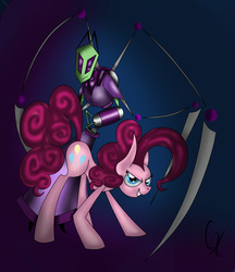 Size: 2953x3423 | Tagged: safe, artist:surprisehouse3338, pinkie pie, g4, almighty tallest, almighty tallest purple, crossover, high res, invader zim