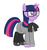 Size: 673x720 | Tagged: safe, artist:carnifex, twilight sparkle, g4, clothes, female, glasses, solo