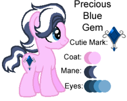 Size: 316x250 | Tagged: safe, artist:kiananuva12, oc, oc only, earth pony, pony, cutie mark, next generation, offspring, parent:diamond tiara, parent:shady daze, parents:shadytiara, reference sheet, simple background, solo, transparent background