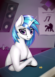 Size: 2000x2823 | Tagged: safe, artist:limchph2, dj pon-3, vinyl scratch, pony, g4, female, high res, solo