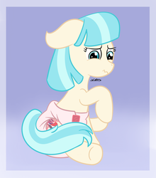 Size: 903x1027 | Tagged: safe, artist:zalakir, coco pommel, g4, diaper, female, non-baby in diaper, poofy diaper, solo