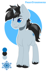 Size: 950x1445 | Tagged: safe, artist:silkensaddle, oc, oc only, oc:frost stormwind, commission, solo