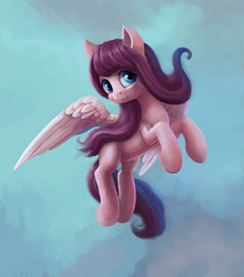 Size: 900x1024 | Tagged: dead source, safe, artist:maggwai, oc, oc only, oc:darling, pegasus, pony, looking at you, solo