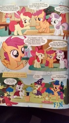 Size: 900x1600 | Tagged: safe, apple bloom, scootaloo, sweetie belle, g4, official, comic, cutie mark crusaders, french