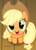 Size: 1127x1586 | Tagged: safe, artist:badumsquish, artist:reiduran, derpibooru exclusive, part of a set, applejack, earth pony, pony, g4, badumsquish is trying to murder us, badumsquish's kitties, cute, female, front view, grin, happy, jackabetes, looking at you, looking up, looking up at you, new rush, show accurate, sitting, smiling, solo, weapons-grade cute