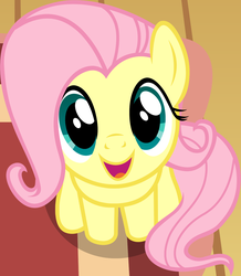 Size: 1136x1303 | Tagged: safe, artist:badumsquish, artist:reiduran, derpibooru exclusive, part of a set, fluttershy, pegasus, pony, g4, badumsquish is trying to murder us, badumsquish's kitties, cute, female, grin, happy, looking at you, looking up, looking up at you, mare, new rush, open mouth, open smile, shyabetes, sitting, smiling, solo, weapons-grade cute