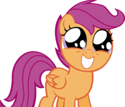 Size: 1196x1020 | Tagged: safe, artist:thumperlikestoast, scootaloo, pony, g4, twilight time, cute, cutealoo, female, simple background, solo, squee, transparent background, vector