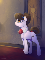 Size: 1600x2133 | Tagged: safe, artist:viwrastupr, writing desk, earth pony, pony, g4, female, glasses, mare, pencil, solo