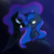 Size: 1024x1024 | Tagged: safe, artist:iamartsdesire, nightmare moon, princess luna, g4, duality, frown, grin