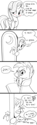 Size: 1080x3600 | Tagged: safe, artist:gashiboka, starlight glimmer, sunburst, pony, unicorn, g4, 4koma, cloak, clothes, comic, dialogue, female, glasses, heartbeat, korean, male, mare, monochrome, pogonophobia, ship:starburst, shipping, stallion, straight, sunburst's cloak, sunburst's glasses, translated in the comments