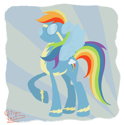 Size: 1024x1024 | Tagged: safe, artist:citron--vert, rainbow dash, g4, female, solo, wonderbolts