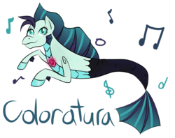 Size: 1268x1003 | Tagged: safe, artist:berrypunchrules, coloratura, siren, g4, female, simple background, sirenified, solo, species swap, white background