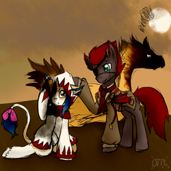 Size: 1000x1000 | Tagged: safe, artist:otpl, oc, bat pony, chocobo, pony, unicorn, crossover, final fantasy, scholar, white mage