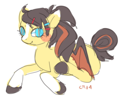 Size: 1280x1024 | Tagged: safe, artist:cherivinca, oc, oc only, bat pony, pony, solo