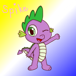 Size: 900x900 | Tagged: safe, artist:star island, spike, dragon, g4, cute, male, solo