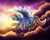 Size: 1250x1000 | Tagged: safe, artist:bugiling, rainbow dash, g4, cloud, crepuscular rays, female, flying, solo