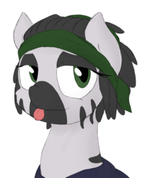 Size: 2349x2803 | Tagged: safe, artist:candel, oc, oc only, oc:nandi, zebra, :p, cute, dreadlocks, headband, high res, looking at you, simple background, solo, tongue out, transparent background