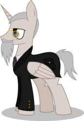 Size: 946x1367 | Tagged: safe, artist:braziliancitizen, alicorn, pony, brazil, glasses, pedro ii of brazil, ponified, solo