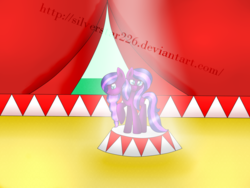 Size: 1024x768 | Tagged: safe, artist:silverstar226, oc, oc only, circus tent, conjoined, conjoined twins, twins, two heads