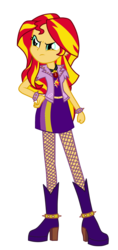 Size: 1024x2162 | Tagged: dead source, safe, artist:tacos67, adagio dazzle, sunset shimmer, equestria girls, g4, alternate clothes, boots, female, shoes, simple background, solo, transparent background, vector